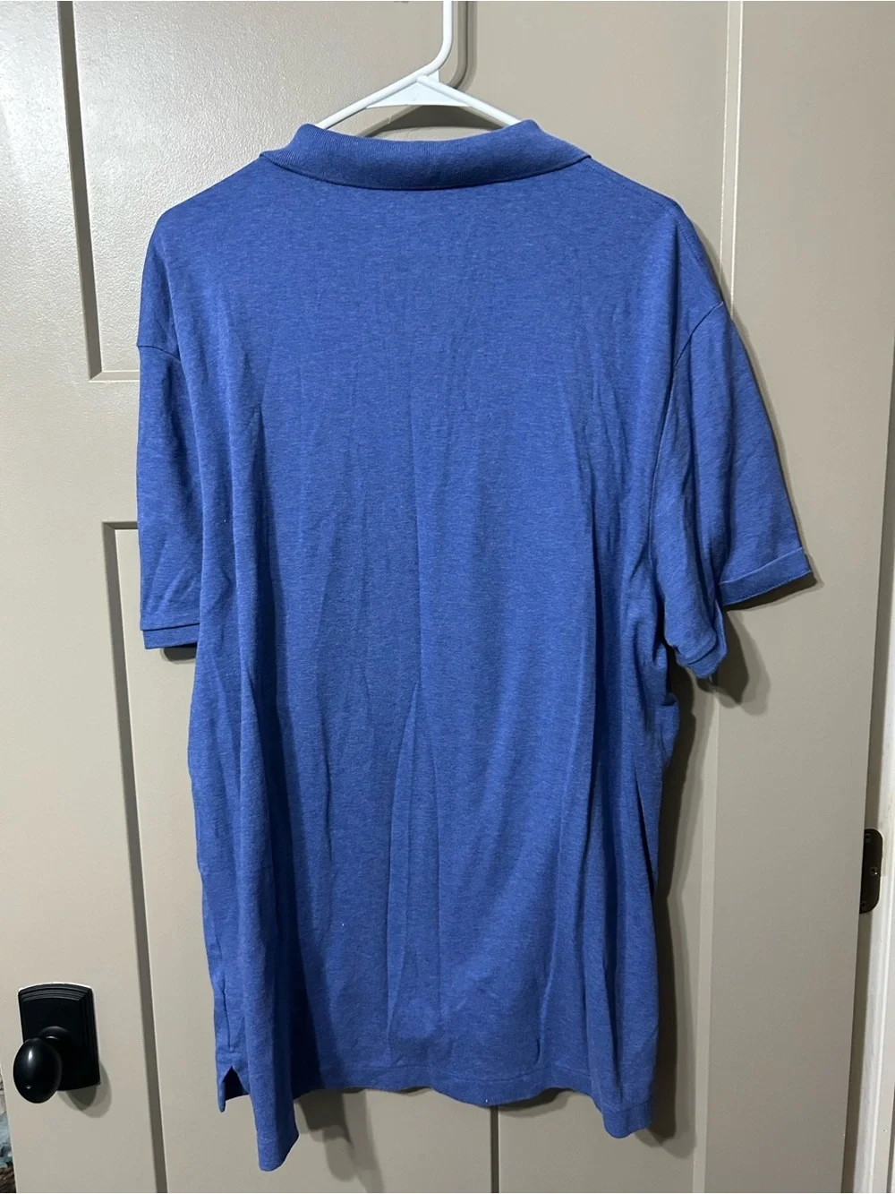 Ralph Lauren Men’s Heather Blue Polo Shirt with Navy Pony 💯 cotton